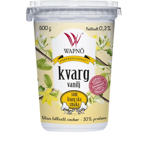 Kvarg Vanilj 0.3% 500g Wapnö