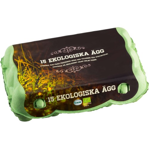 Ägg Frigående höns M Ekologisk 15-p KRAV Gotlandsägg
