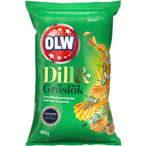 Chips Dill & gräslök liten påse 40g OLW