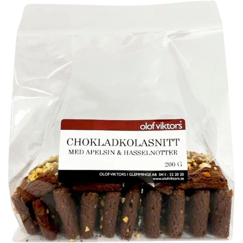 Chokladkolasnitt Med Apelsin & Hasselnöt 200g Olof Viktors i Glemminge