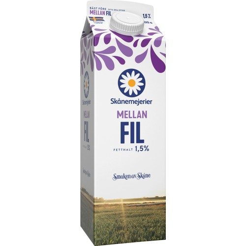 Mellanfil 1,5% 1l Skånemejerier