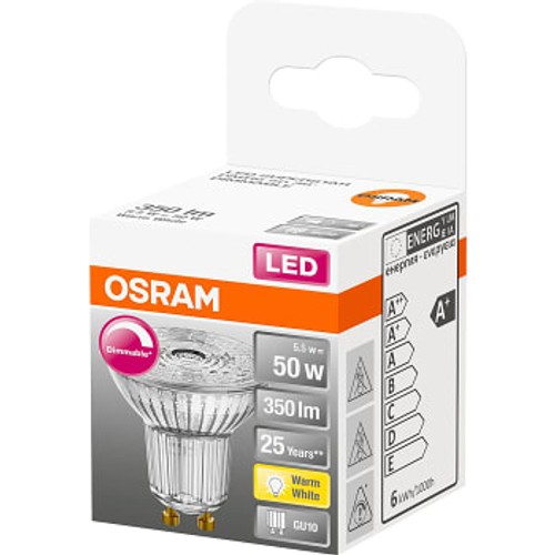 LED Par16 50 36 GU10 Dimbar 1-p Osram