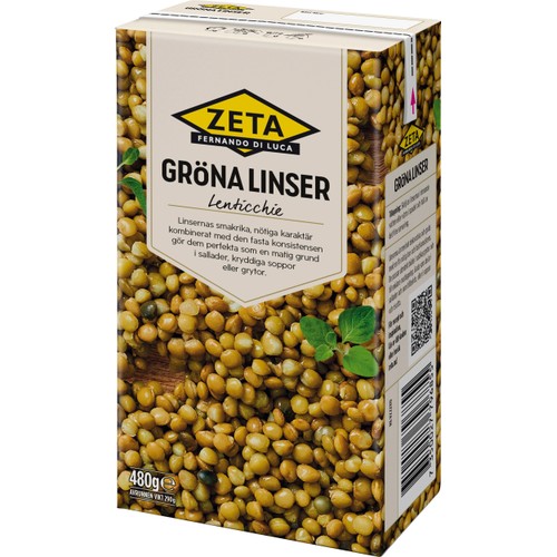 Gröna linser 480g Zeta