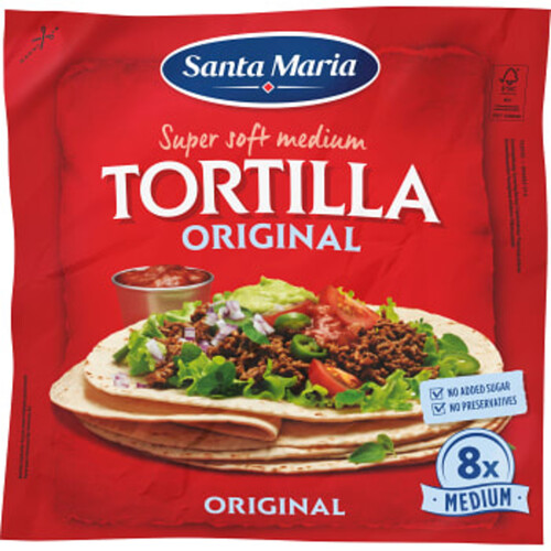 Tortilla Original Medium 8-p 320g Santa Maria