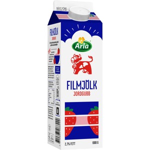 Filmjölk Jordgubb 2,7% 1000g Arla Ko®