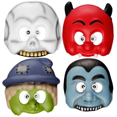 Halloweenmask barn 4 olika Festive