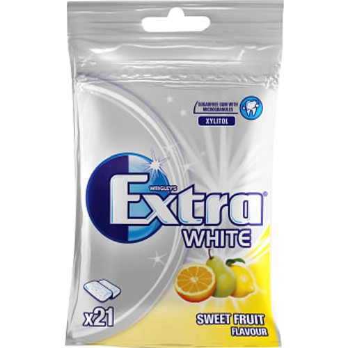 Tuggummi White Sweet fruit 29g Extra