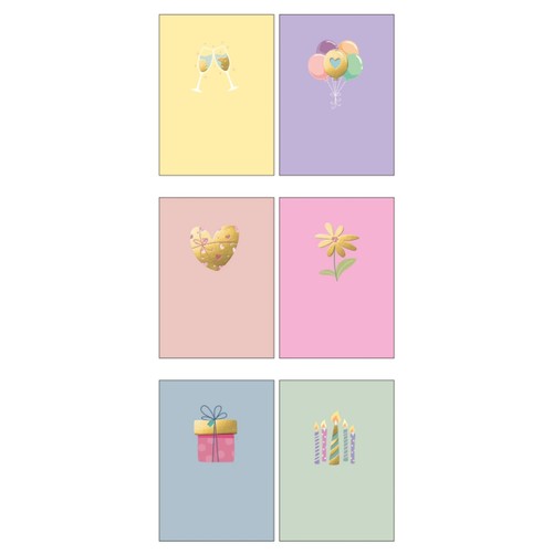 Gratulationskort 6-pack 10,5x15cm