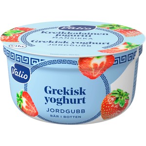 Yoghurt Grekisk Jordgubb Laktosfri 4,8% 150g Valio