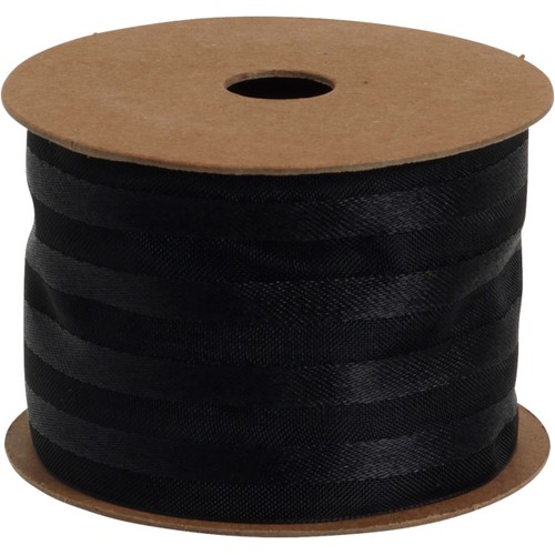 Organzaband randig svart 4 cm