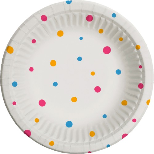 Djup tallrik Konfetti 18cm 12-p ICA