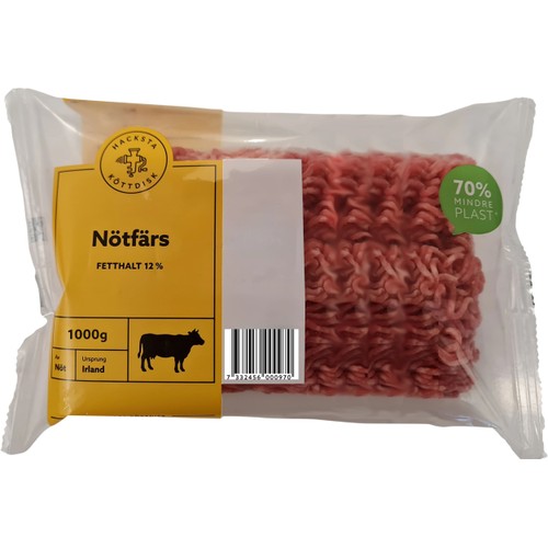 Nötfärs Färsk 12% 1kg Hacksta Köttdisk