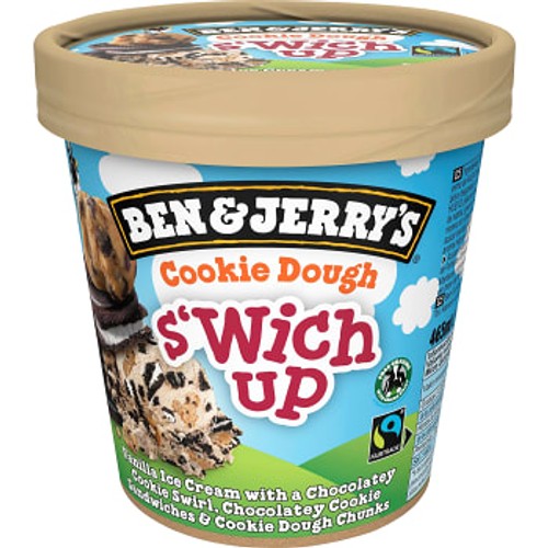 Glass Cookie Dough S''Wich Up 465ml Ben & Jerrys