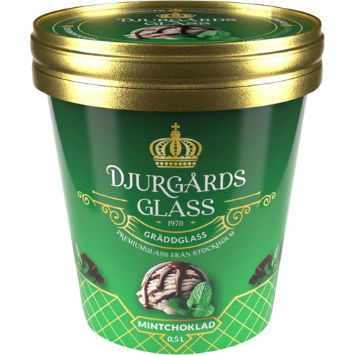 Gräddglass Mintchoklad 500ml Djurgårds Glace