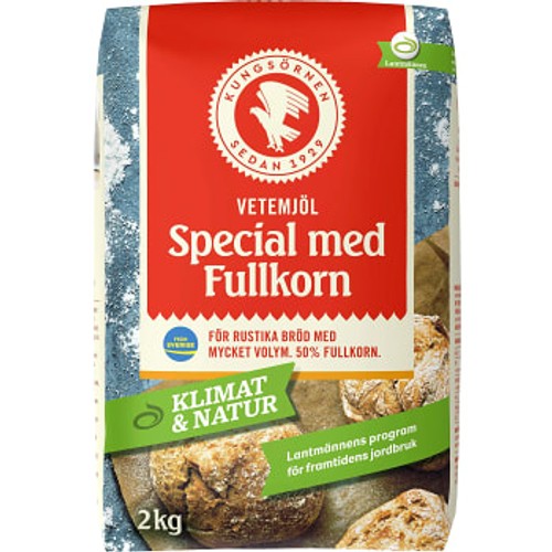 Vetemjöl Special Fullkorn 2kg Kungsörnen