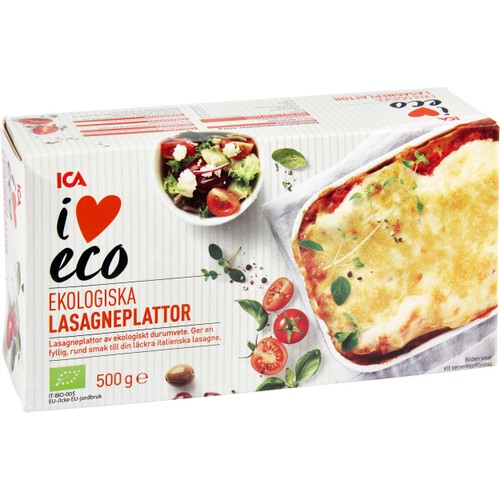 Lasagneplattor Ekologisk 500g ICA I love eco