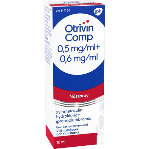 Nässpray Comp 0,5 mg/ml + 0,6 mg/ml 10ml Otrivin