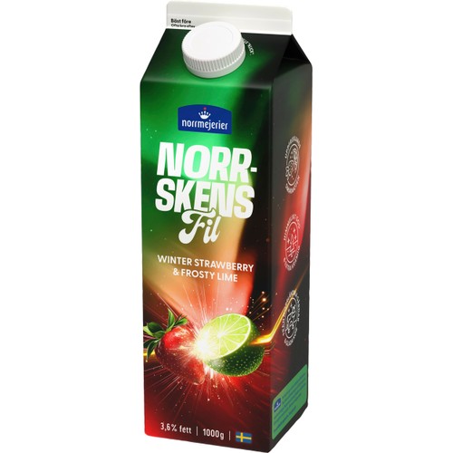 Norrskensfil Winter Strawberry Lime 3,6% 1000g Norrmejerier