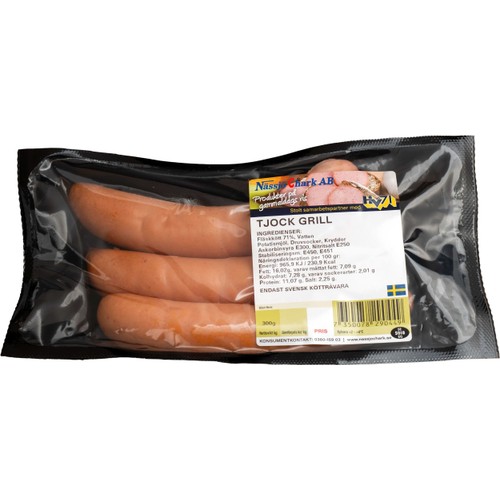 Grillkorv Tjock 300g Nässjöchark