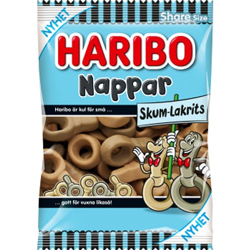 Nappar Skum Lakrits 120g Haribo