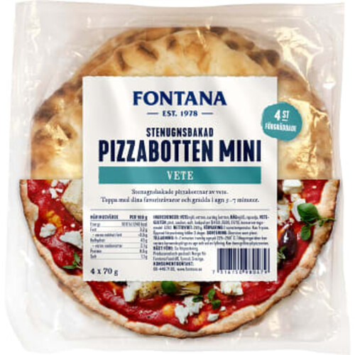 Pizzabotten 18cm 4-p 280g Fontana