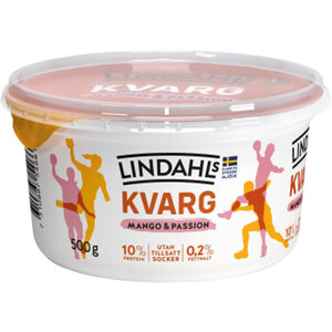 Kvarg Mango & Passionsfrukt 0,2% 500g Lindahls