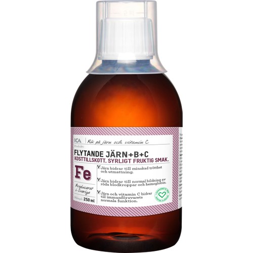 Mineral Järn flytande 250ml ICA Hjärtat