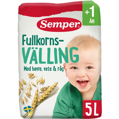 Fullkornsvälling Havre vete & råg Från 1år 5l Semper