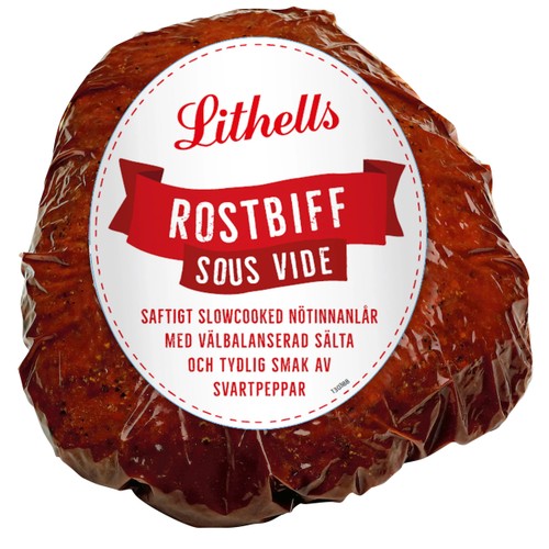 Rostbiff i skivor ca 15g Lithells