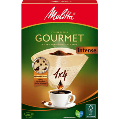 Kaffefilter Gourmet Intense 80-p Miljömärkt Melitta