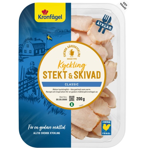 Kyckling Färsk Stekt & skivad Classic 200g Kronfågel