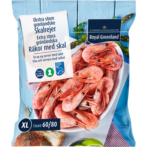 Räkor med skal 60/80 400g Royal Greenland
