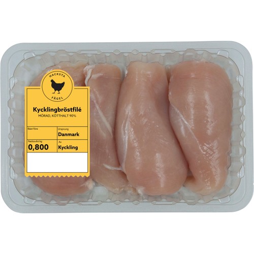 Kycklingbröstfilé 800g Hacksta Fågel