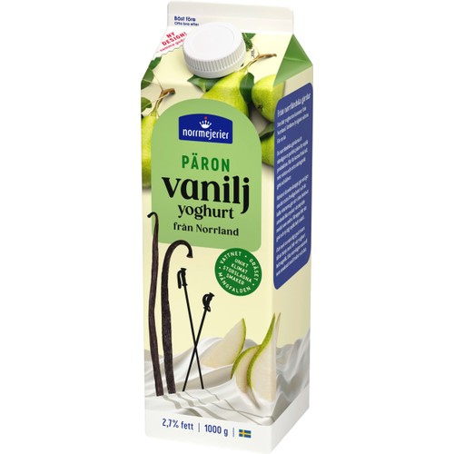 Vaniljyoghurt Päron 2,7% 1000g Norrmejerier