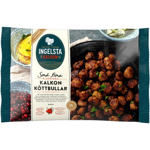 Kalkonköttbullar små fina Fryst 400g Ingelsta Kalkon
