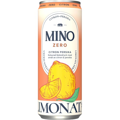 Läsk Persika Zero 33cl Mino