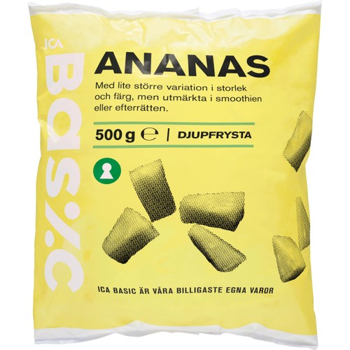 Ananas Fryst 500g ICA Basic