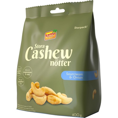 Cashewnötter S/O 400g Exotic Snacks