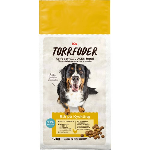 Torrfoder Hund Stor Kyckling 12kg ICA