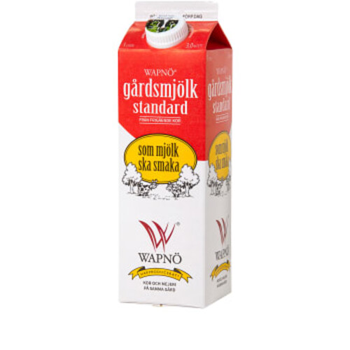 Standardmjölk 3% 1l Wapnö