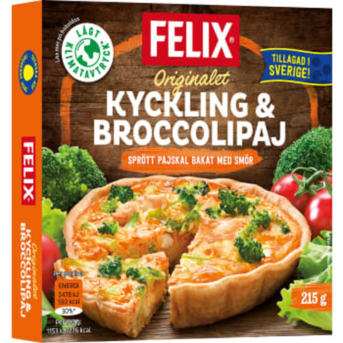 Kyckling & broccolipaj Fryst 215g Felix