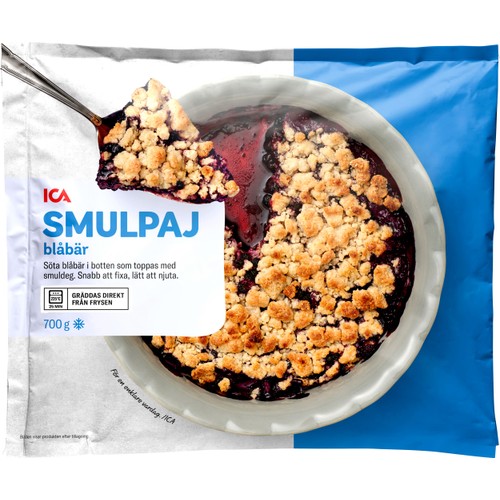 Smulpaj blåbär Fryst bakmix 700g ICA