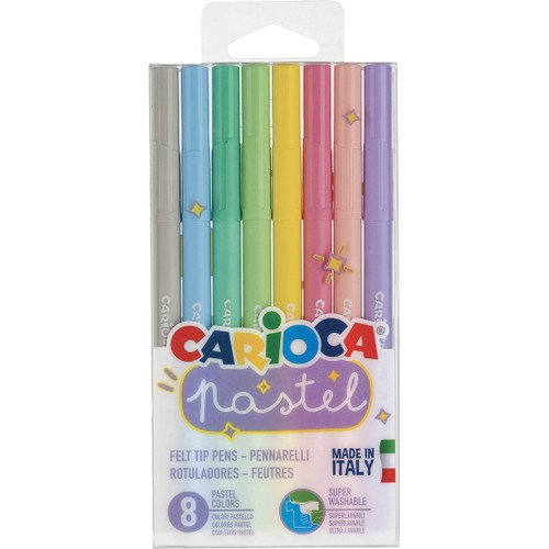Fiberpennor Pastell 8-p Carioca