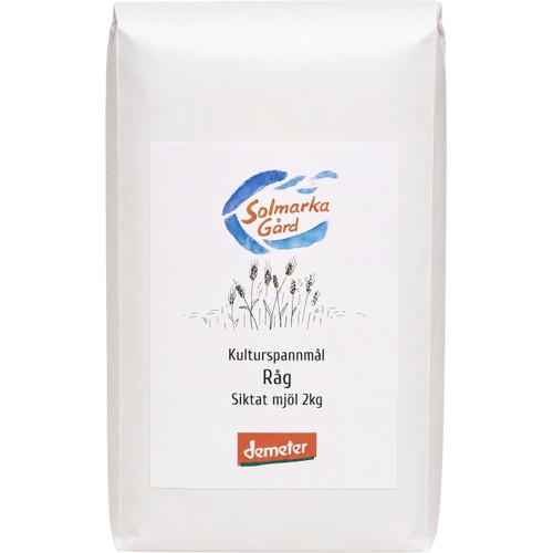 Rågmjöl Siktat Eko 2kg KRAV Solmarka Gård