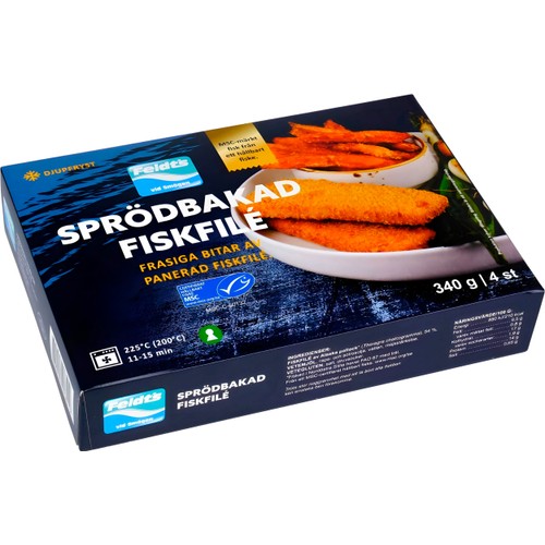 Fiskfilé Sprödbakad 340g Feldt's