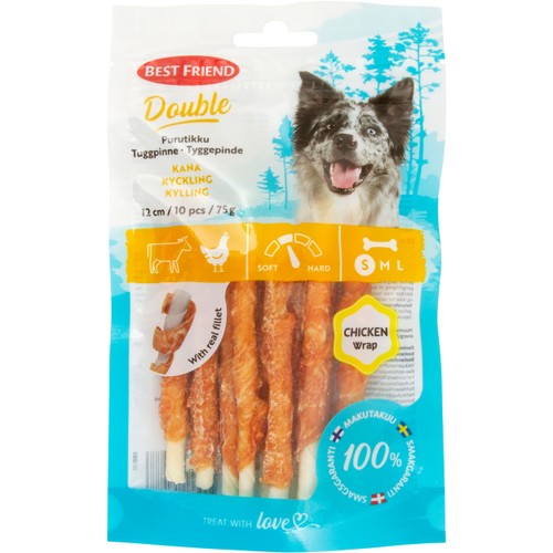 Hundtugg Dubbel pinne kyckl 75g Best friend