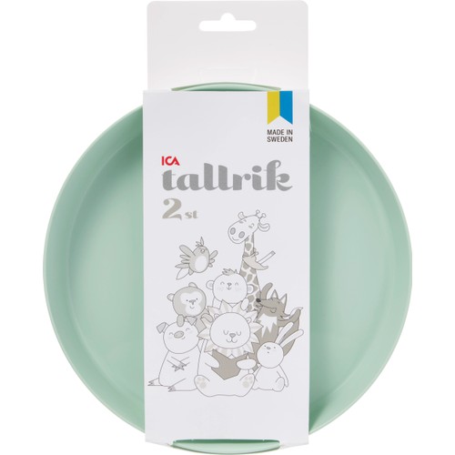 Tallrik 2-p sorterade färger ICA