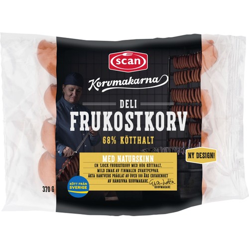 Frukostkorv Deli 68% Kötthalt 370g Scan