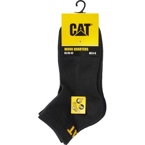 Arbetssocka 3p Work Quarters svart 39-42 CAT