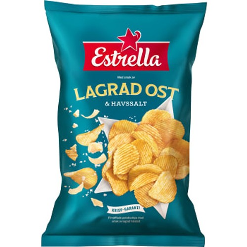 Chips Lagrad ost & Havssalt 275g Estrella